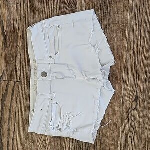 American eagle white Jean stretch shorts size 4